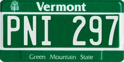 VT license plate PNI297