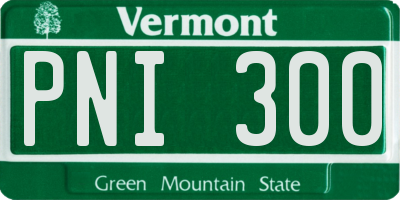 VT license plate PNI300