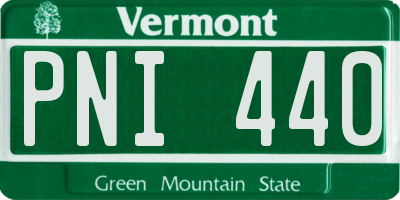 VT license plate PNI440