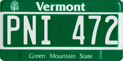 VT license plate PNI472