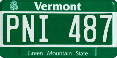 VT license plate PNI487