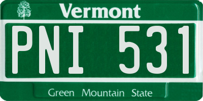 VT license plate PNI531