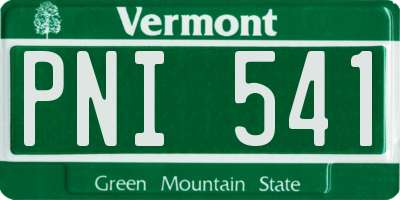 VT license plate PNI541