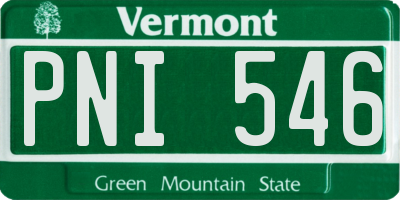 VT license plate PNI546