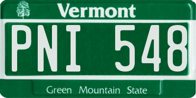 VT license plate PNI548
