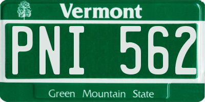 VT license plate PNI562