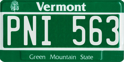 VT license plate PNI563