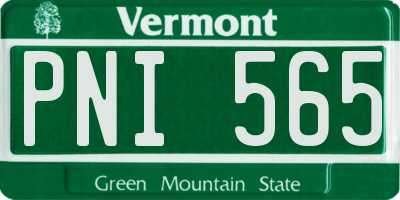 VT license plate PNI565