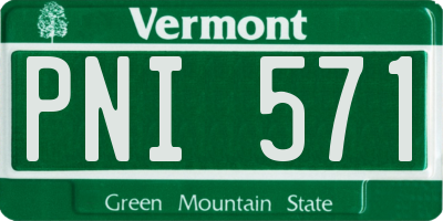 VT license plate PNI571