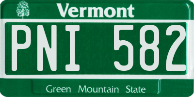 VT license plate PNI582