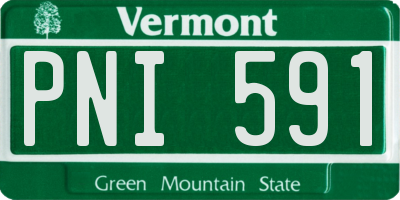 VT license plate PNI591