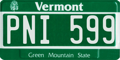 VT license plate PNI599