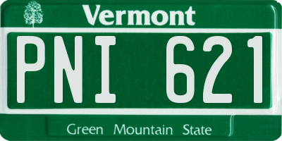 VT license plate PNI621