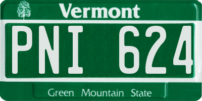 VT license plate PNI624
