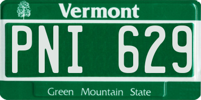 VT license plate PNI629