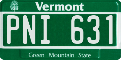 VT license plate PNI631