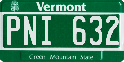 VT license plate PNI632