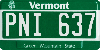 VT license plate PNI637