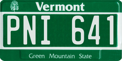 VT license plate PNI641