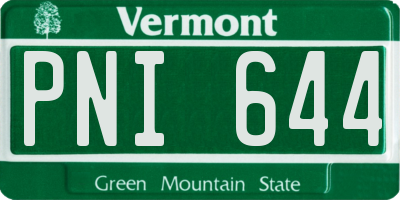 VT license plate PNI644