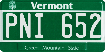 VT license plate PNI652