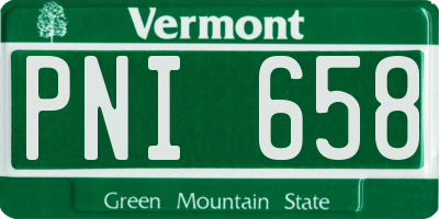 VT license plate PNI658