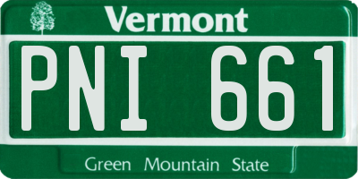 VT license plate PNI661