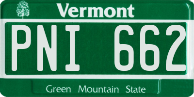 VT license plate PNI662