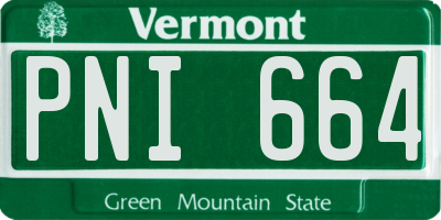 VT license plate PNI664
