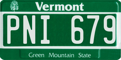 VT license plate PNI679
