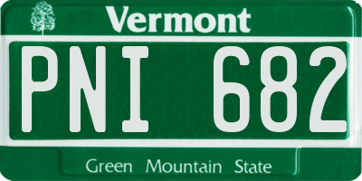 VT license plate PNI682