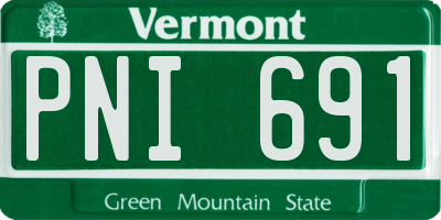 VT license plate PNI691