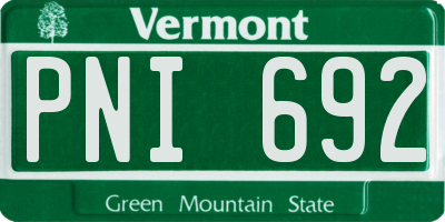 VT license plate PNI692