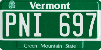 VT license plate PNI697
