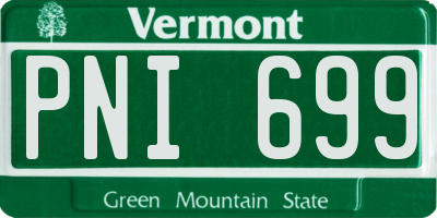 VT license plate PNI699