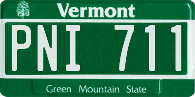 VT license plate PNI711