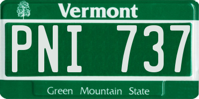 VT license plate PNI737