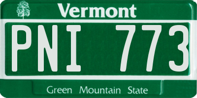 VT license plate PNI773
