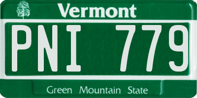 VT license plate PNI779