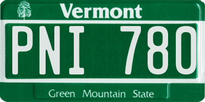 VT license plate PNI780