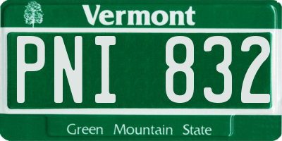 VT license plate PNI832