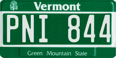 VT license plate PNI844