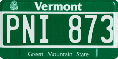 VT license plate PNI873