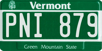 VT license plate PNI879