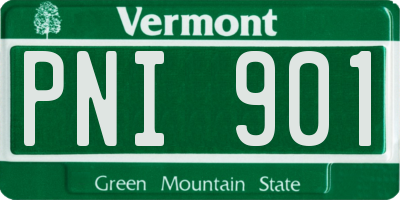 VT license plate PNI901