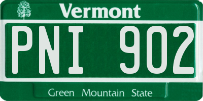 VT license plate PNI902