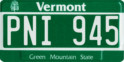 VT license plate PNI945