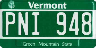 VT license plate PNI948