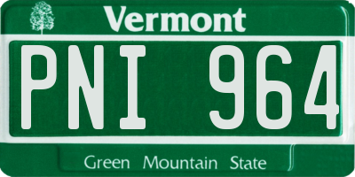 VT license plate PNI964