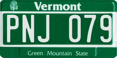 VT license plate PNJ079